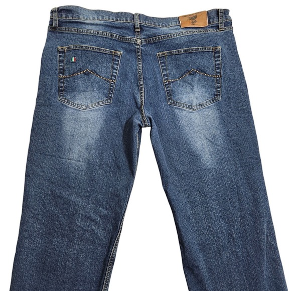 Unicorno‎ Uomo Italia Jeans Men's 38x30 Blue Denim Straight Leg Made in Italy - Picture 13 of 13